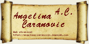 Angelina Caranović vizit kartica